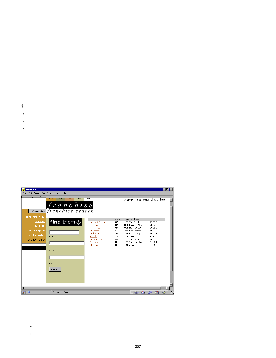 Create a dynamic table, Display multiple recordset results | Adobe Dreamweaver CC 2014 v.13 User Manual | Page 244 / 732