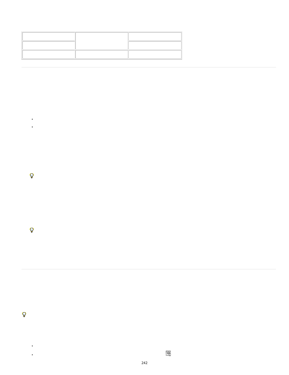 Insert a table and add content, Import and export tabular data | Adobe Dreamweaver CC 2014 v.13 User Manual | Page 249 / 732