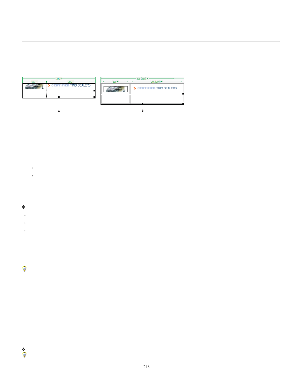 Use expanded tables mode for easier table editing, Format tables and cells | Adobe Dreamweaver CC 2014 v.13 User Manual | Page 253 / 732