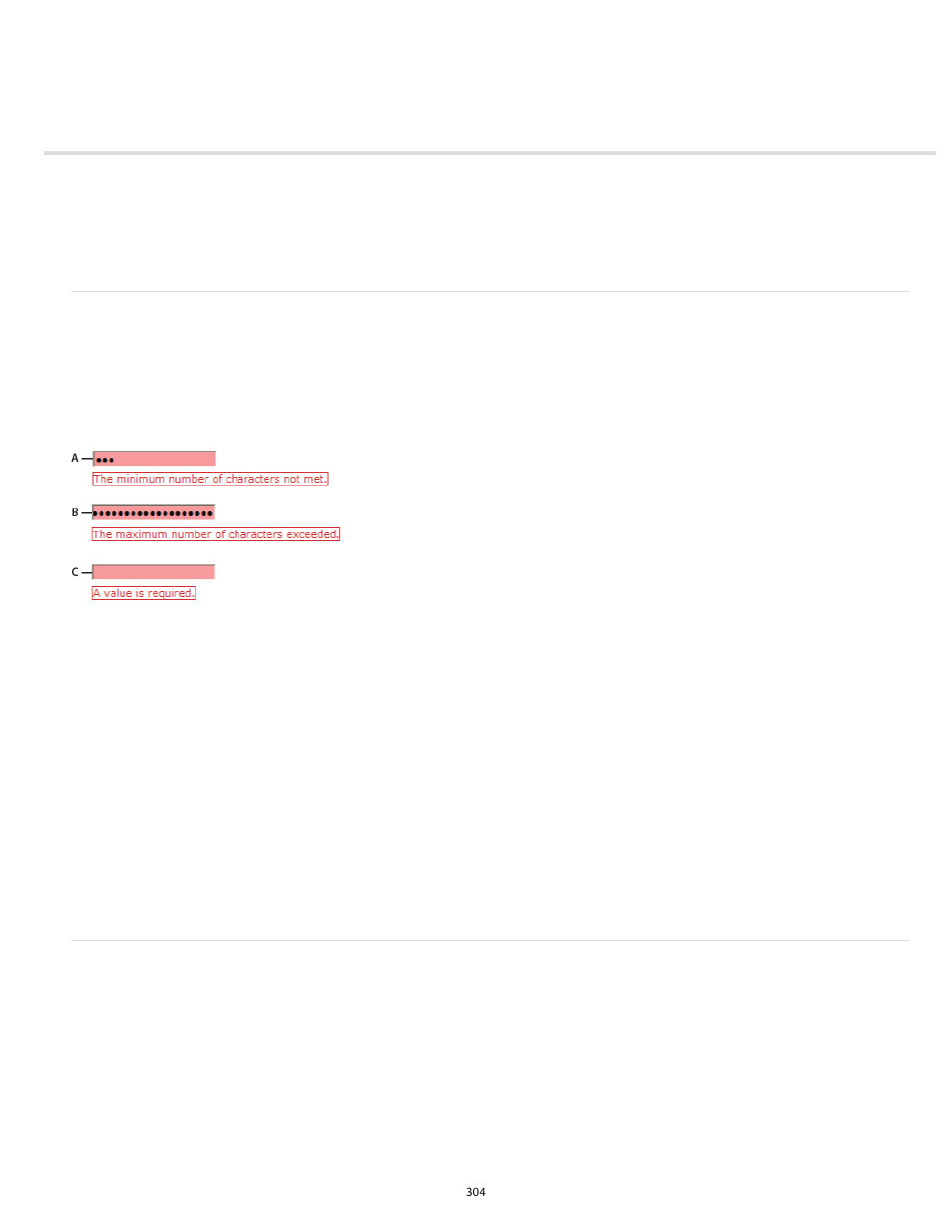 Working with the spry validation password widget | Adobe Dreamweaver CC 2014 v.13 User Manual | Page 311 / 732