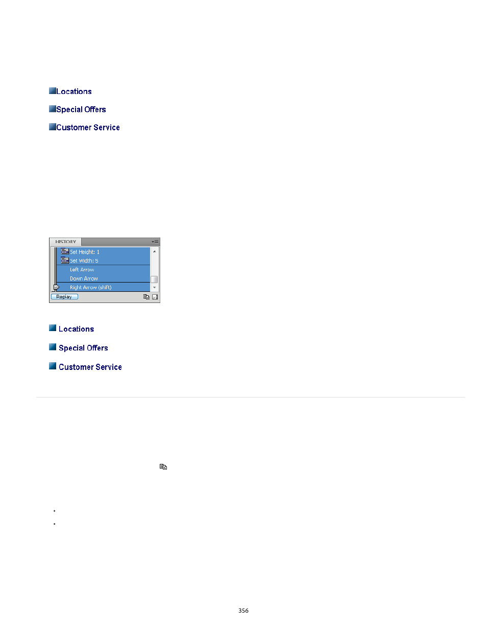 Copy and paste steps between documents | Adobe Dreamweaver CC 2014 v.13 User Manual | Page 363 / 732