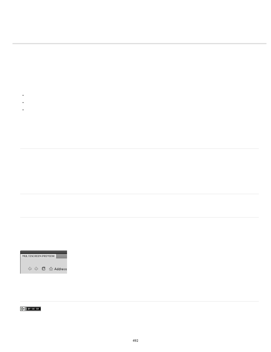 Preview pages using the multiscreen preview panel, Change the viewport sizes, Add media queries | Navigate links | Adobe Dreamweaver CC 2014 v.13 User Manual | Page 499 / 732