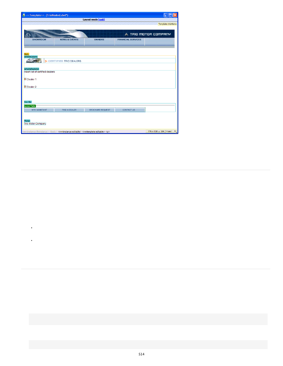 Create a nested template | Adobe Dreamweaver CC 2014 v.13 User Manual | Page 521 / 732