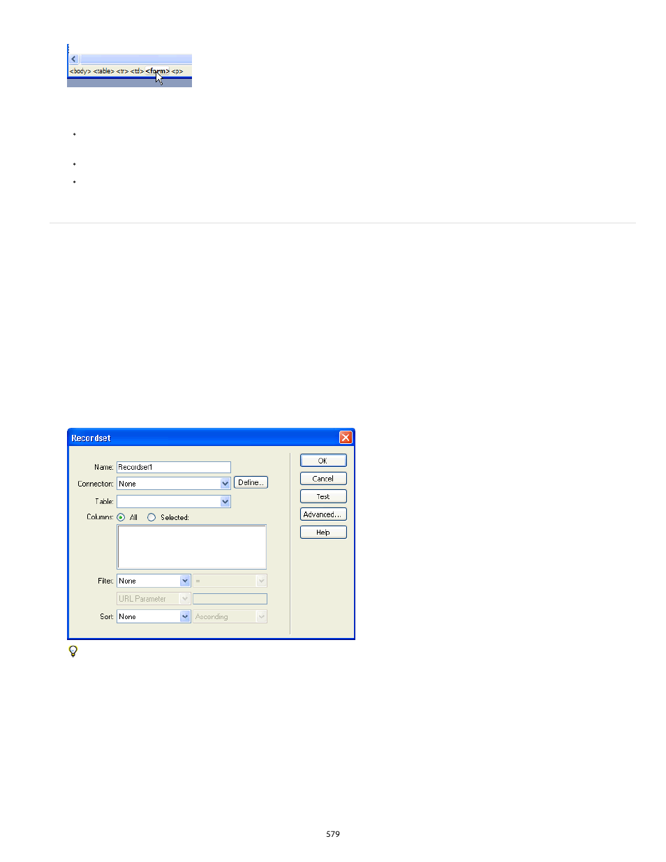 Build a basic results page | Adobe Dreamweaver CC 2014 v.13 User Manual | Page 586 / 732