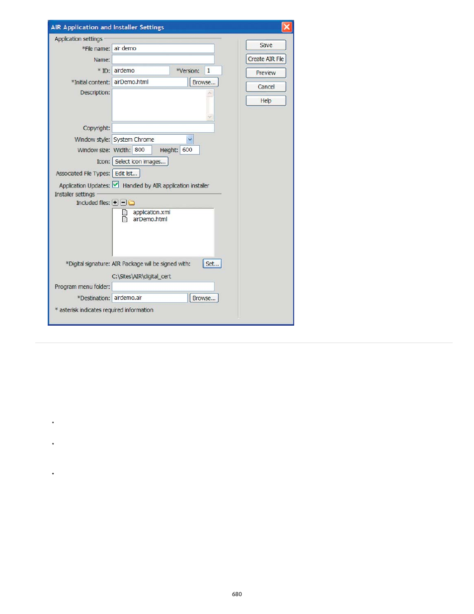 Signing an application with a digital certificate | Adobe Dreamweaver CC 2014 v.13 User Manual | Page 687 / 732