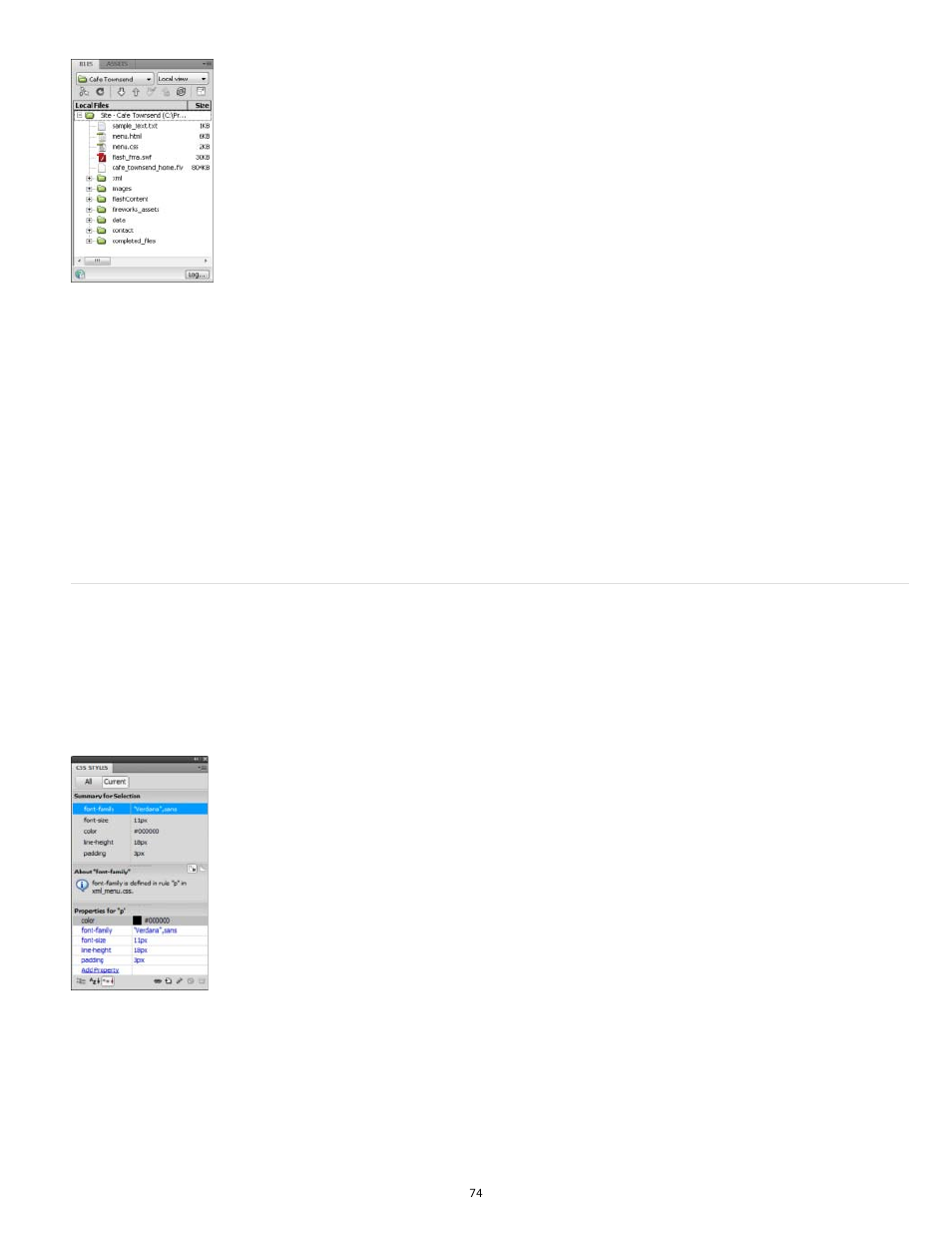 Css styles panel overview | Adobe Dreamweaver CC 2014 v.13 User Manual | Page 81 / 732
