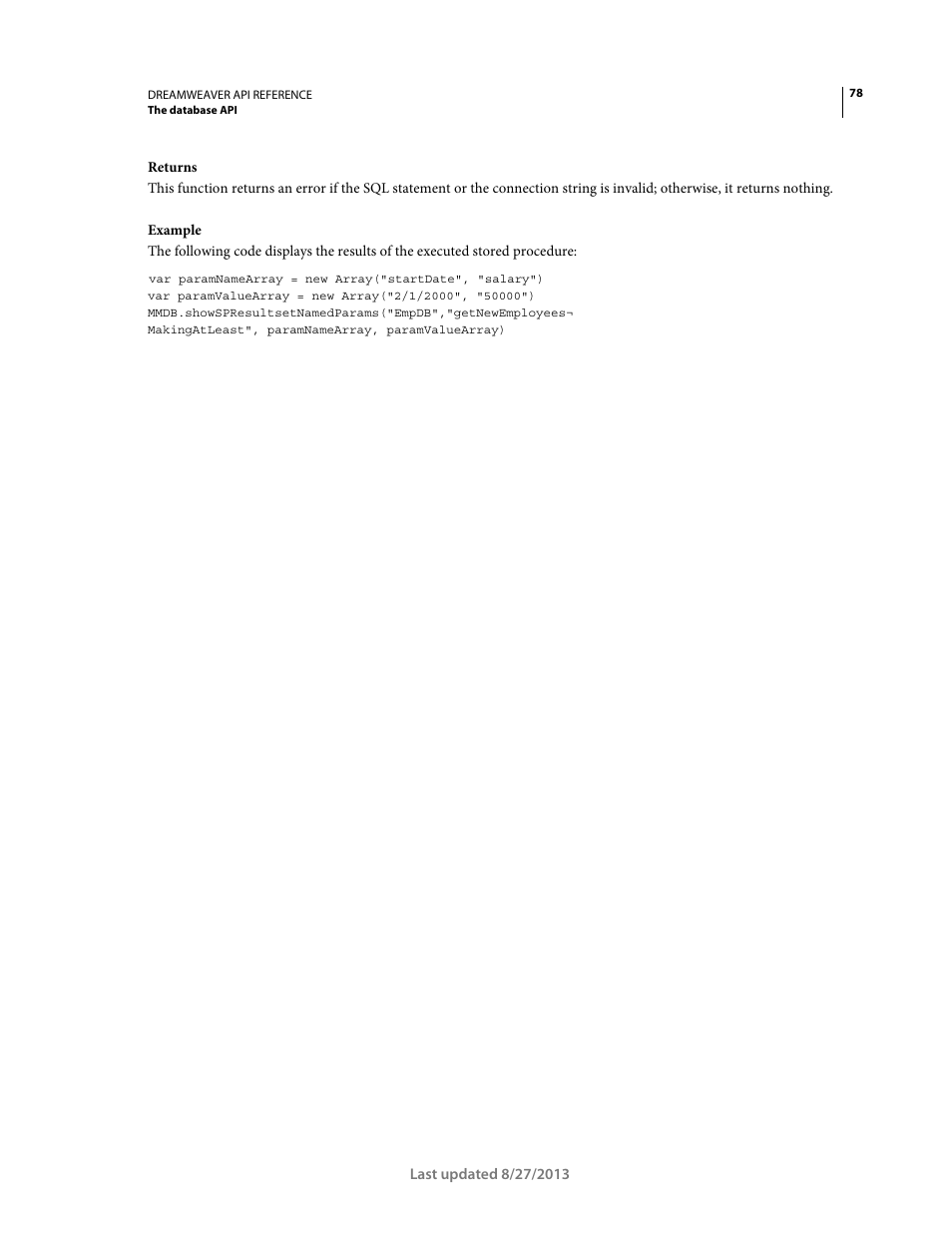 Adobe Dreamweaver API Reference CS5 User Manual | Page 83 / 533