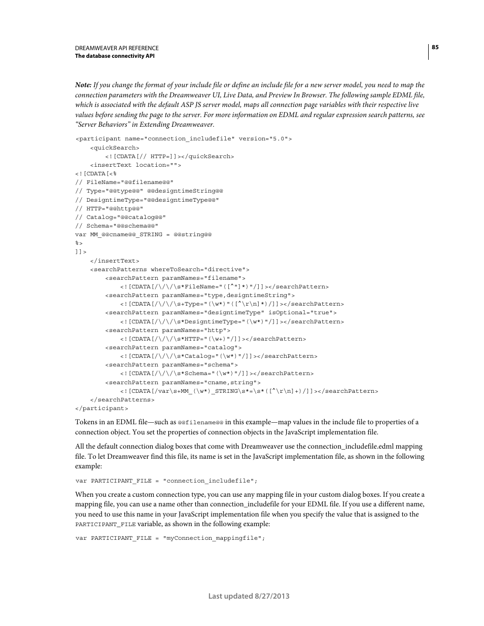 Adobe Dreamweaver API Reference CS5 User Manual | Page 90 / 533