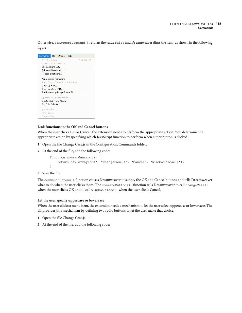 Adobe Extending Dreamweaver CS4 User Manual | Page 141 / 387