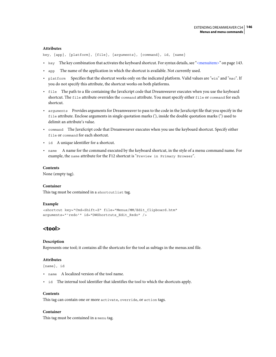 Tool | Adobe Extending Dreamweaver CS4 User Manual | Page 152 / 387