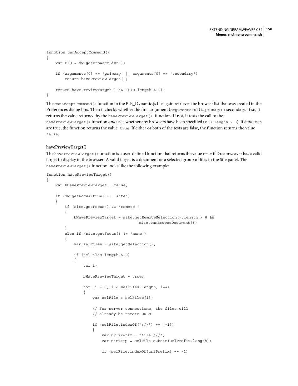 Adobe Extending Dreamweaver CS4 User Manual | Page 164 / 387