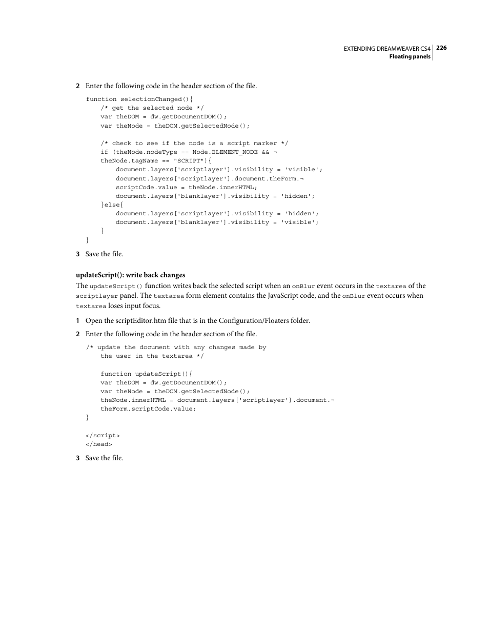 Adobe Extending Dreamweaver CS4 User Manual | Page 232 / 387