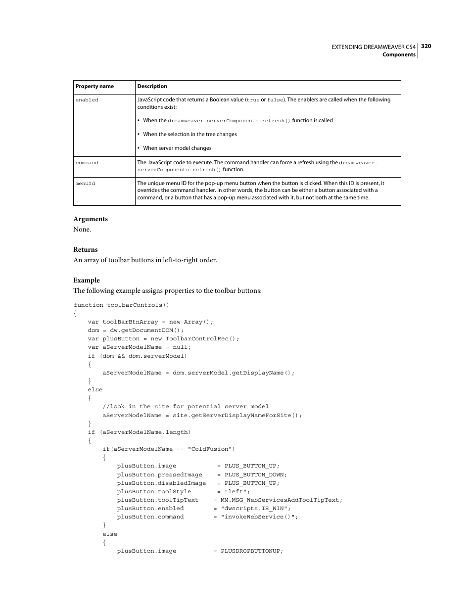 Adobe Extending Dreamweaver CS4 User Manual | Page 326 / 387