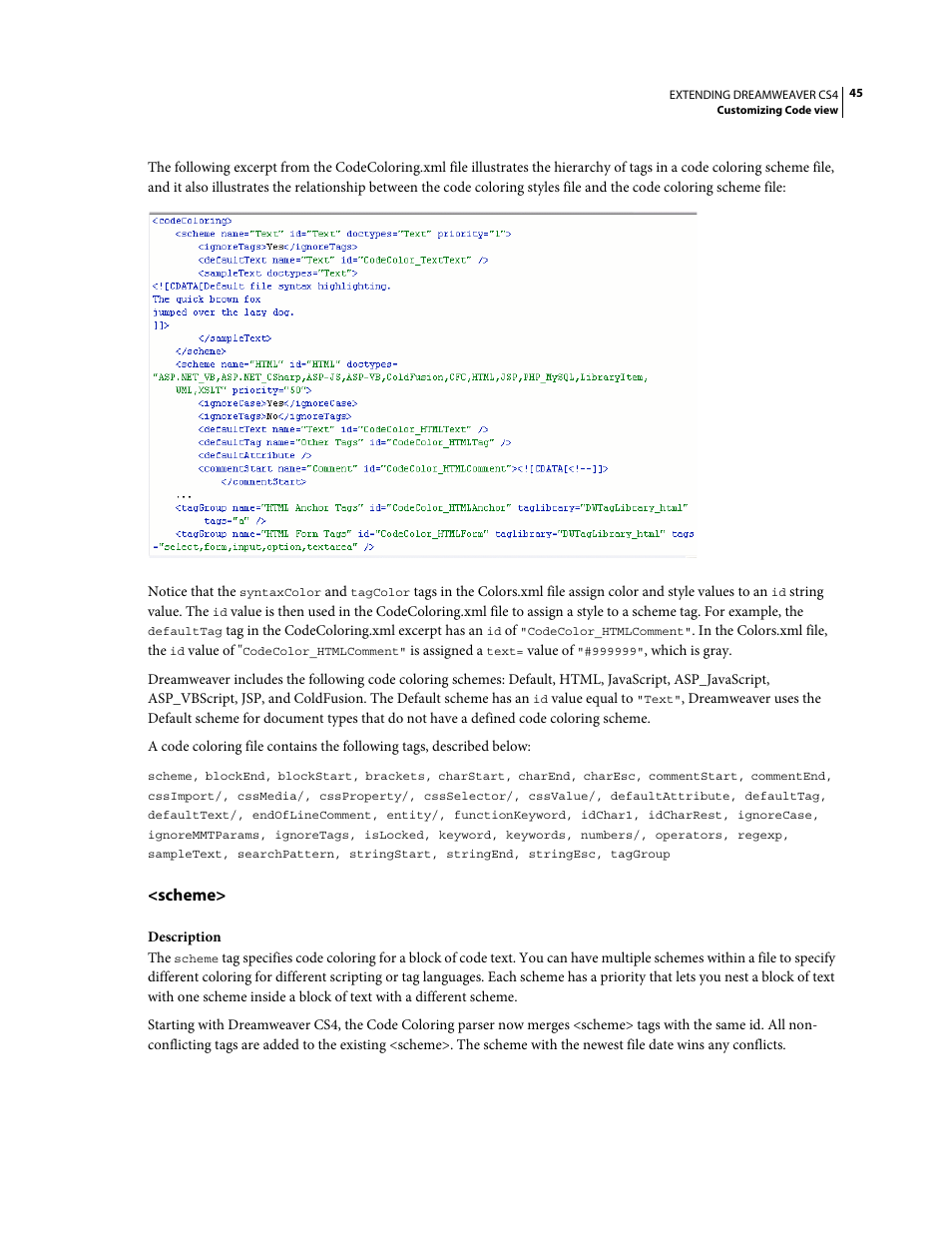 Scheme | Adobe Extending Dreamweaver CS4 User Manual | Page 51 / 387