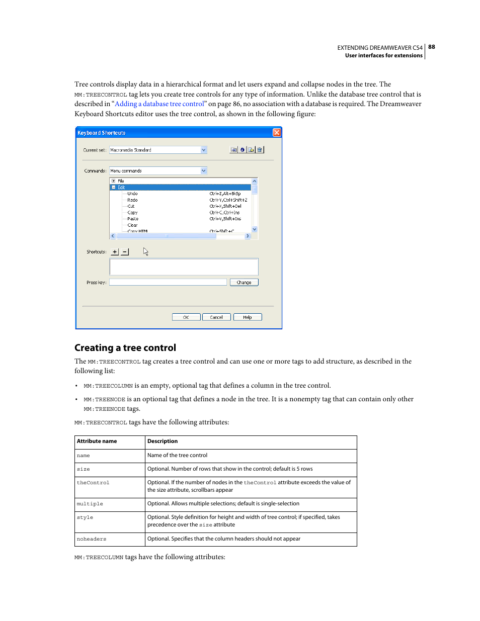 Creating a tree control | Adobe Extending Dreamweaver CS4 User Manual | Page 94 / 387