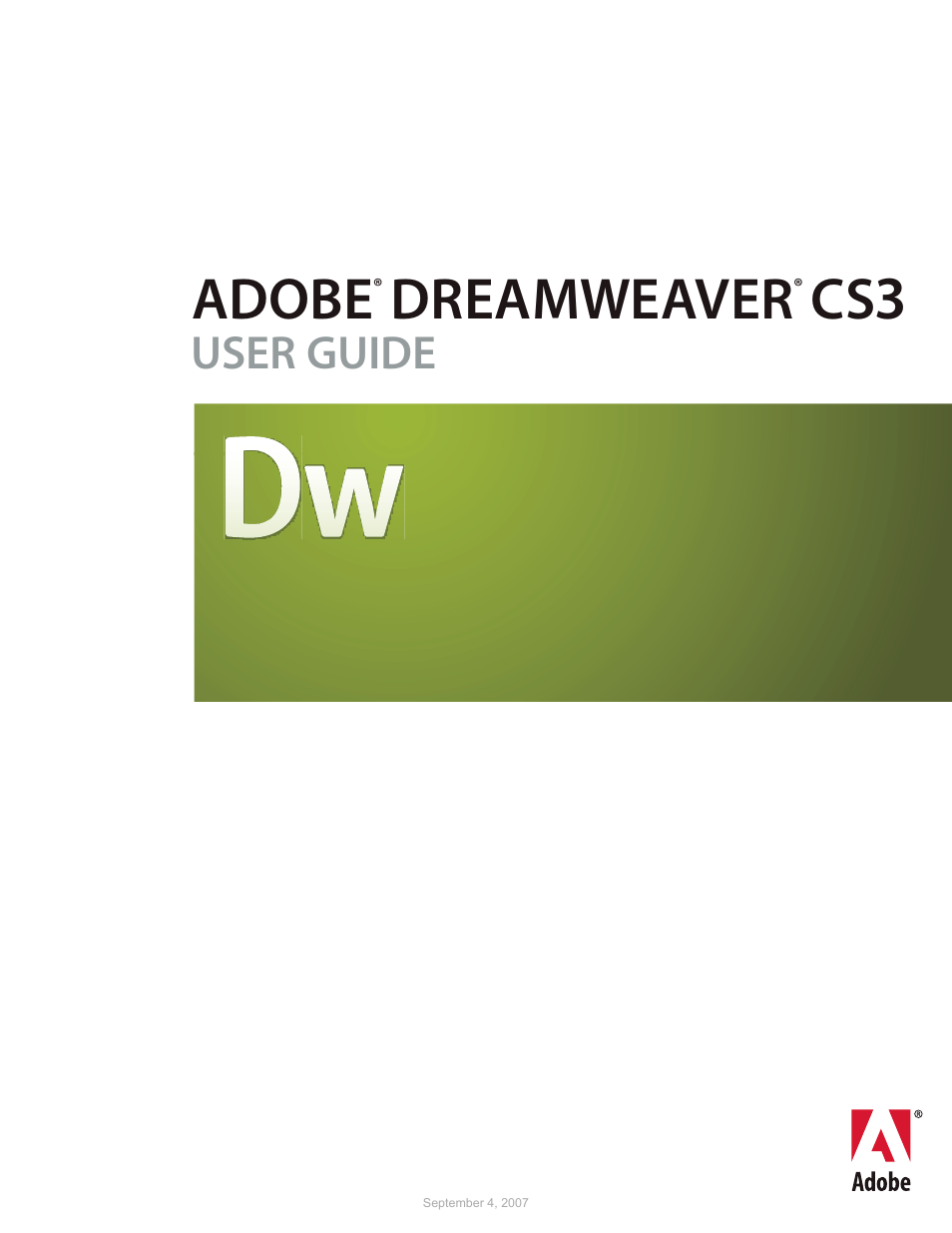 Adobe Dreamweaver CS3 User Manual | 738 pages