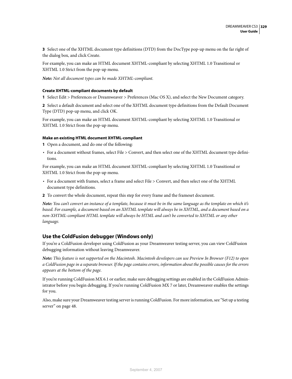 Use the coldfusion debugger (windows only) | Adobe Dreamweaver CS3 User Manual | Page 336 / 738