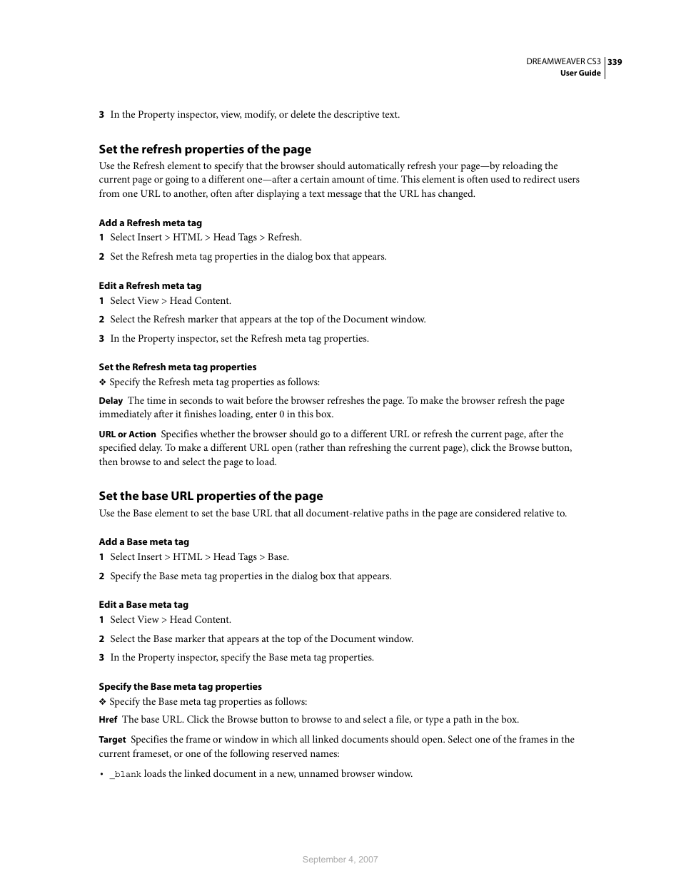 Adobe Dreamweaver CS3 User Manual | Page 346 / 738