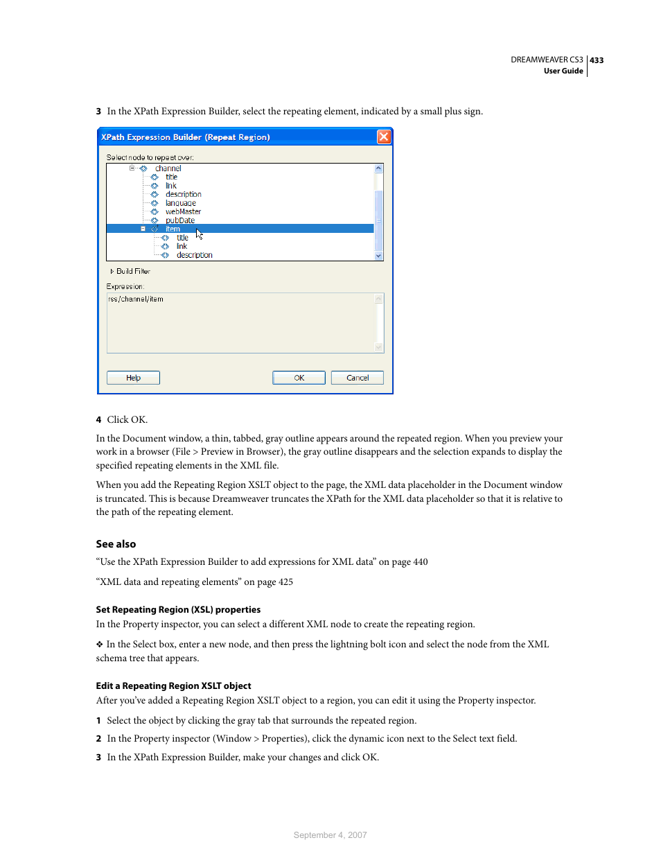 Adobe Dreamweaver CS3 User Manual | Page 440 / 738