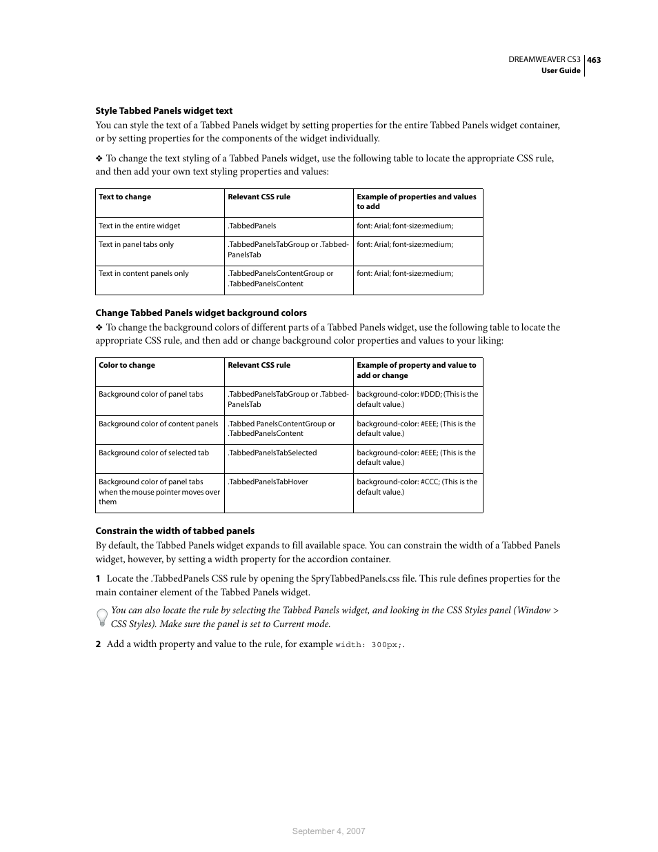 Adobe Dreamweaver CS3 User Manual | Page 470 / 738