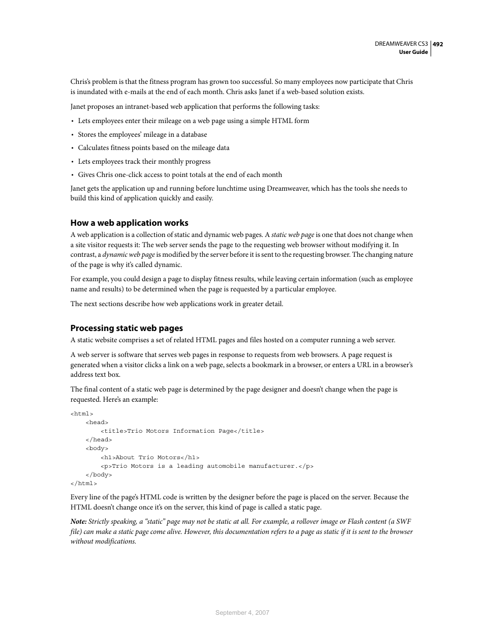 How a web application works | Adobe Dreamweaver CS3 User Manual | Page 499 / 738