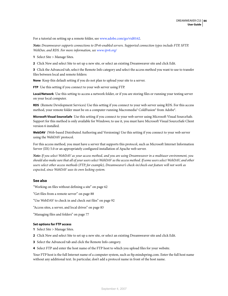 Adobe Dreamweaver CS3 User Manual | Page 51 / 738