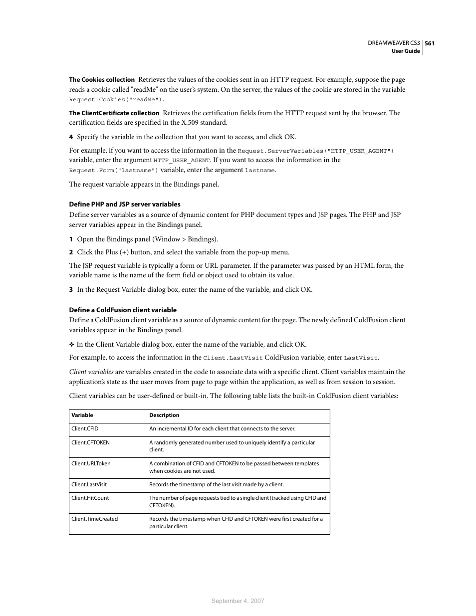 Adobe Dreamweaver CS3 User Manual | Page 568 / 738