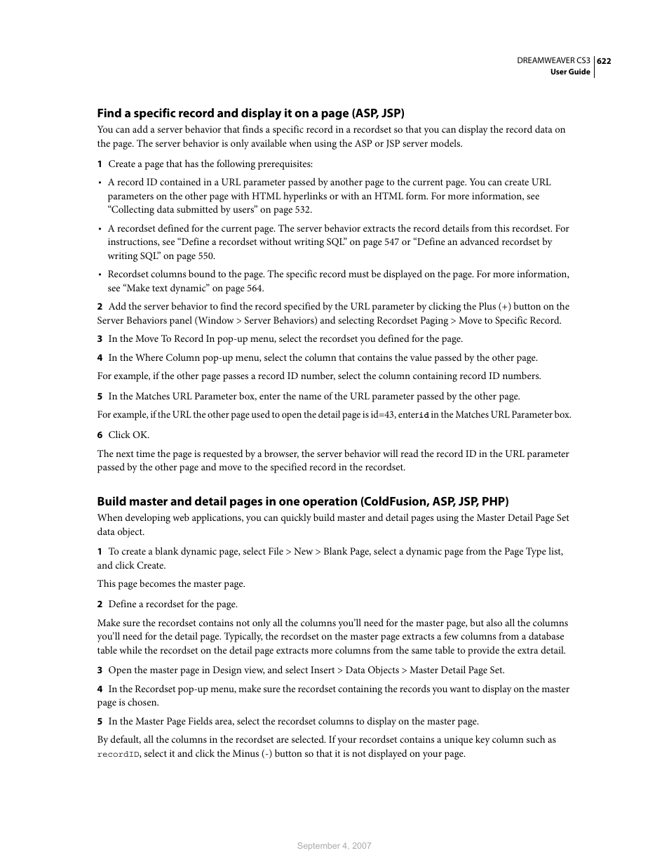Adobe Dreamweaver CS3 User Manual | Page 629 / 738