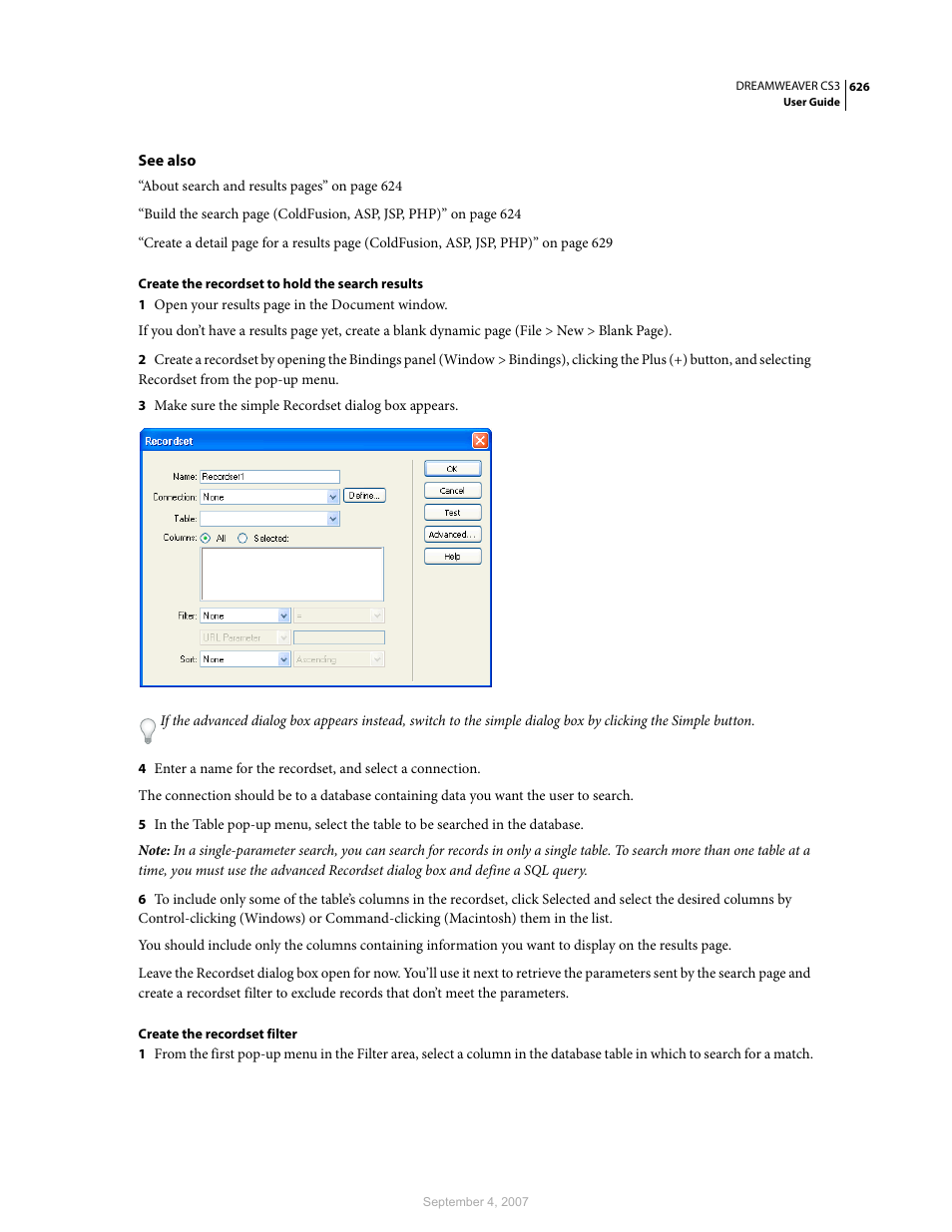 Adobe Dreamweaver CS3 User Manual | Page 633 / 738