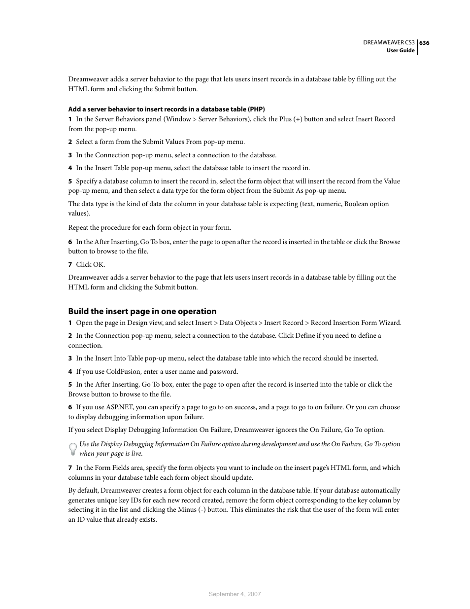 Adobe Dreamweaver CS3 User Manual | Page 643 / 738