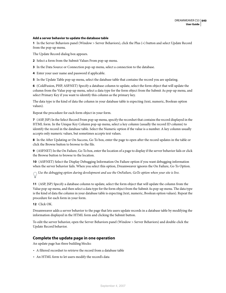 Adobe Dreamweaver CS3 User Manual | Page 647 / 738