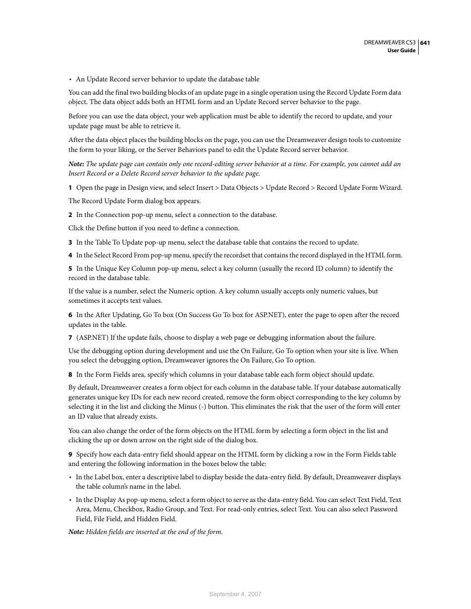 Adobe Dreamweaver CS3 User Manual | Page 648 / 738