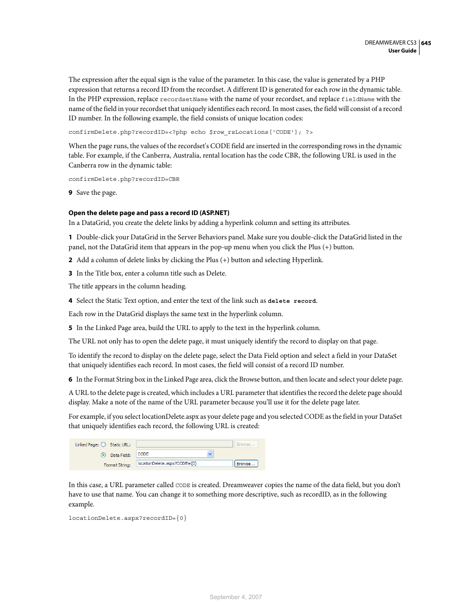 Adobe Dreamweaver CS3 User Manual | Page 652 / 738