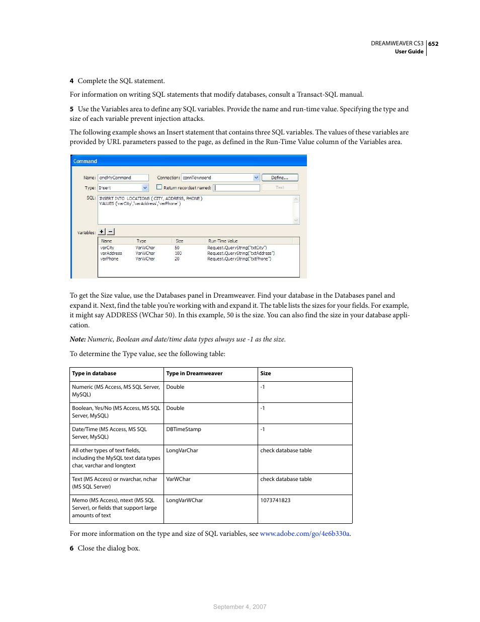 Adobe Dreamweaver CS3 User Manual | Page 659 / 738