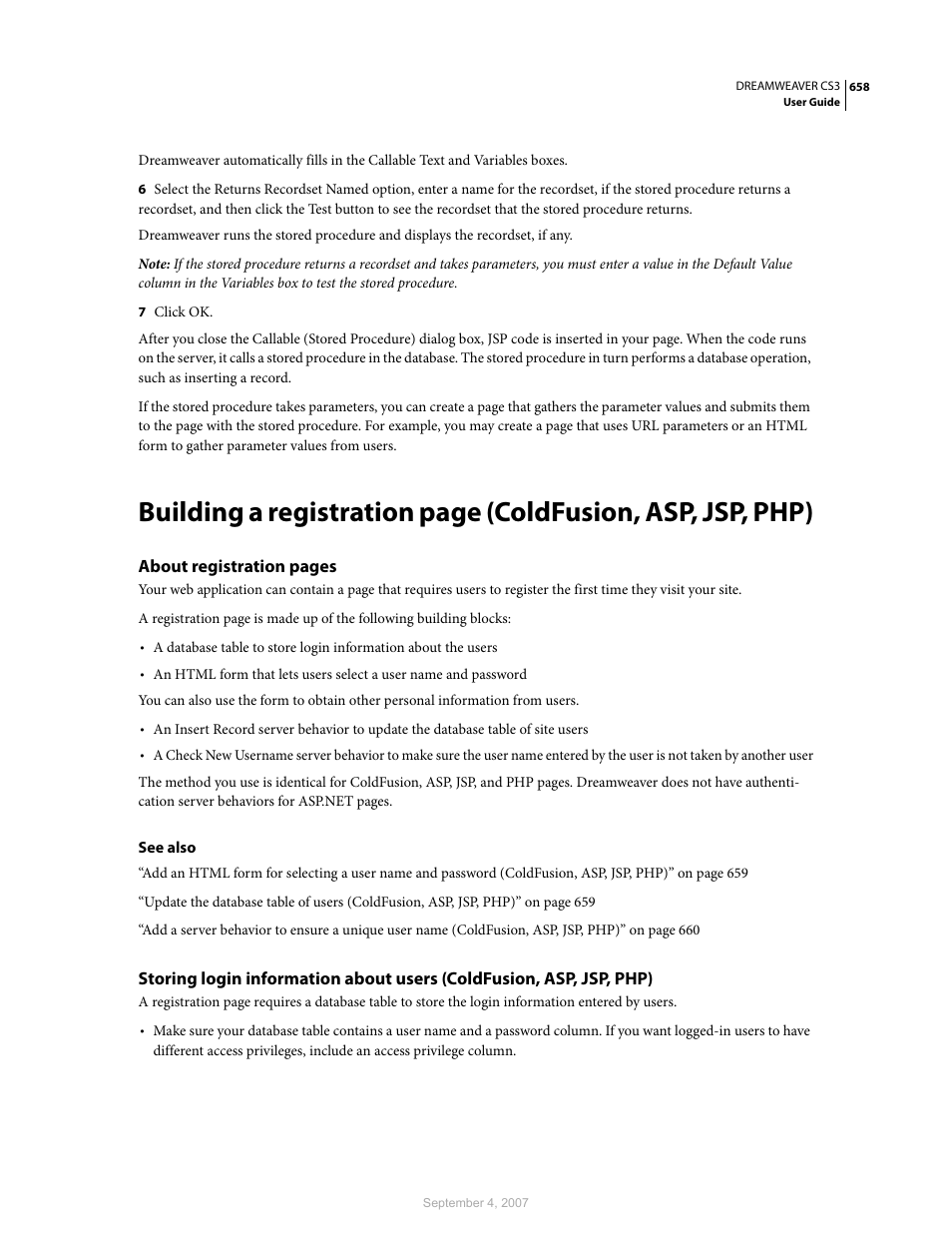 Adobe Dreamweaver CS3 User Manual | Page 665 / 738