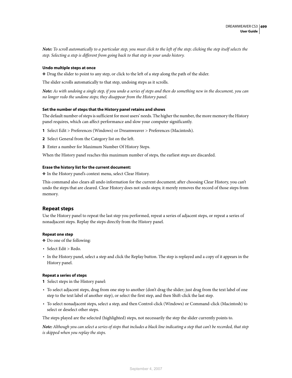 Repeat steps | Adobe Dreamweaver CS3 User Manual | Page 706 / 738