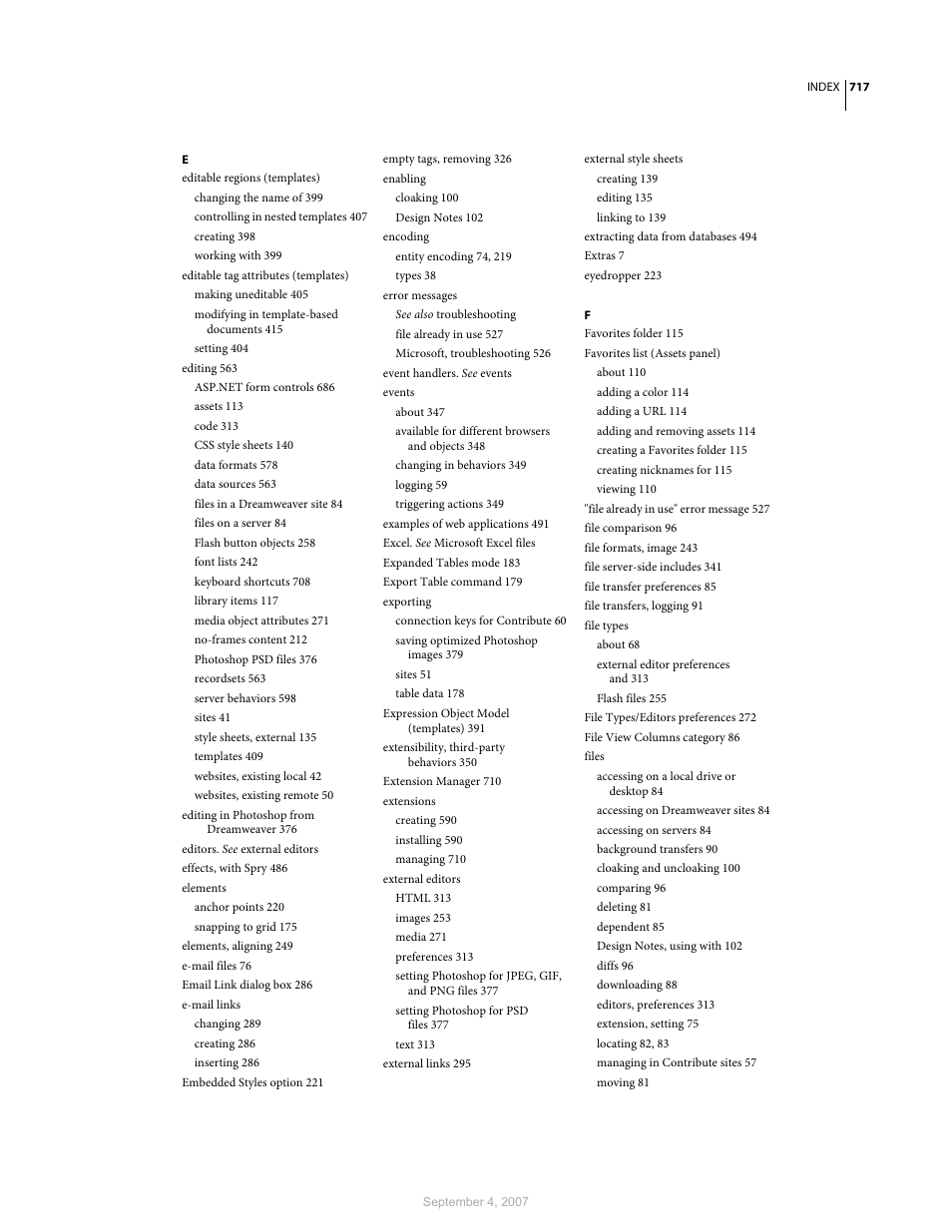 Adobe Dreamweaver CS3 User Manual | Page 724 / 738