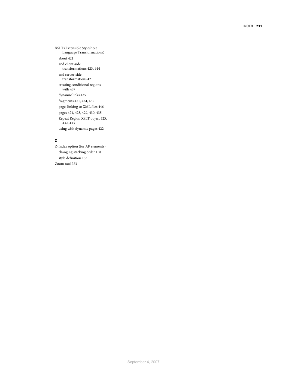 Adobe Dreamweaver CS3 User Manual | Page 738 / 738