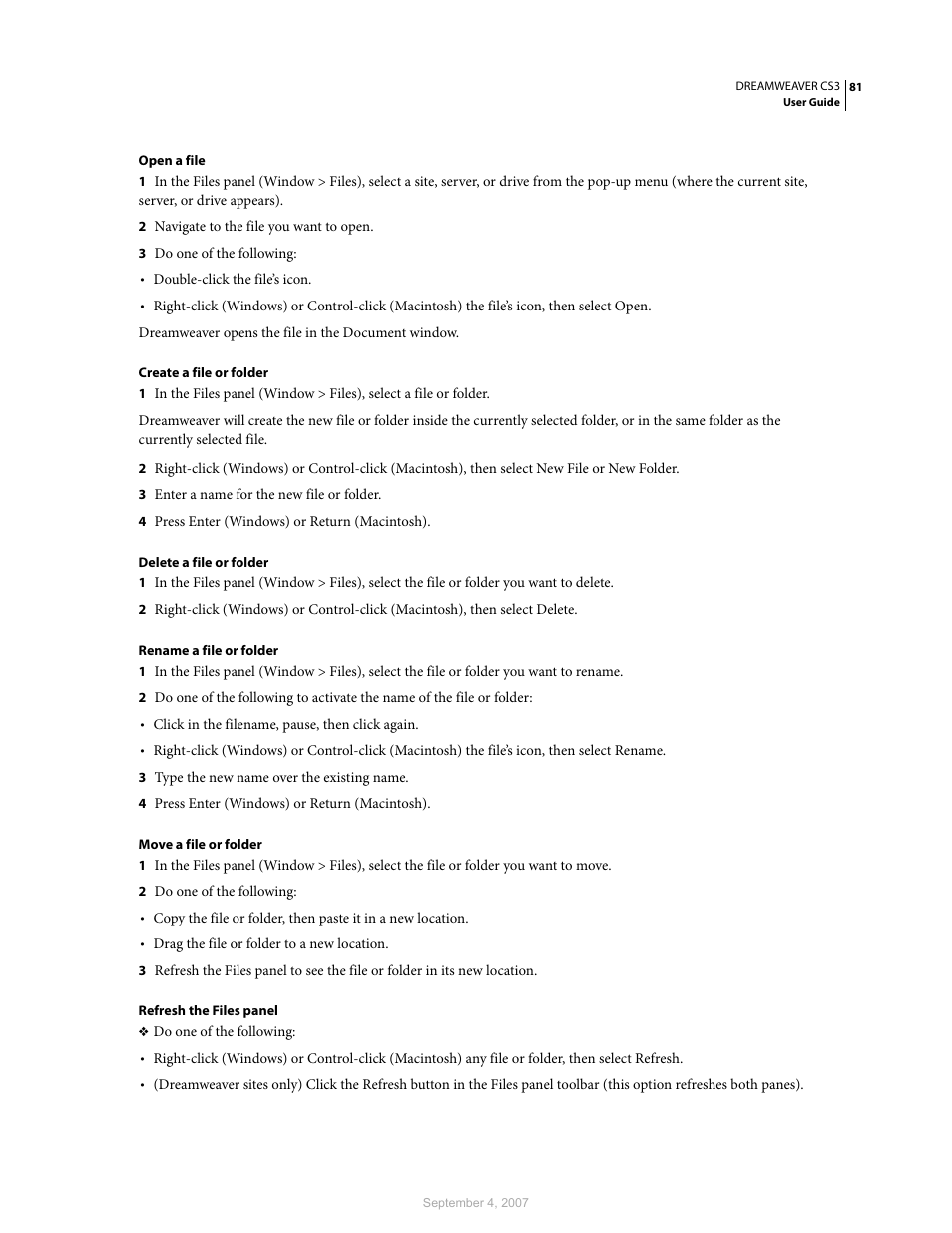 Adobe Dreamweaver CS3 User Manual | Page 88 / 738