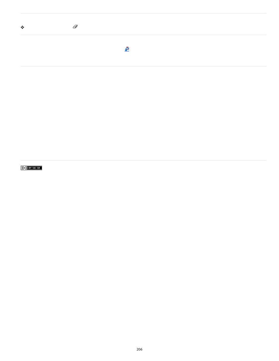 Delete everything on the stage, Remove stroke segments or filled areas, Erase by dragging | Adobe Flash Professional CC 2014 v.13.0 User Manual | Page 213 / 943