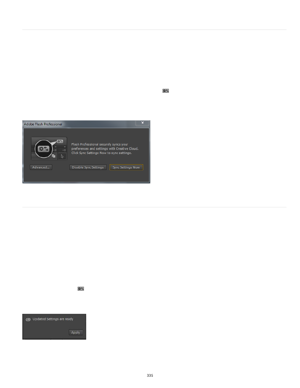 Downloading preferences from the creative cloud | Adobe Flash Professional CC 2014 v.13.0 User Manual | Page 342 / 943
