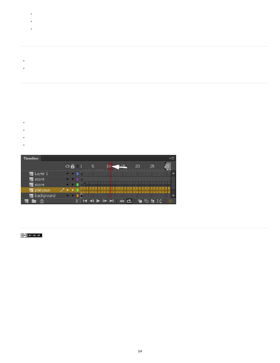 Resize the timeline move the playhead, Resize the timeline, Move the playhead | Adobe Flash Professional CC 2014 v.13.0 User Manual | Page 61 / 943