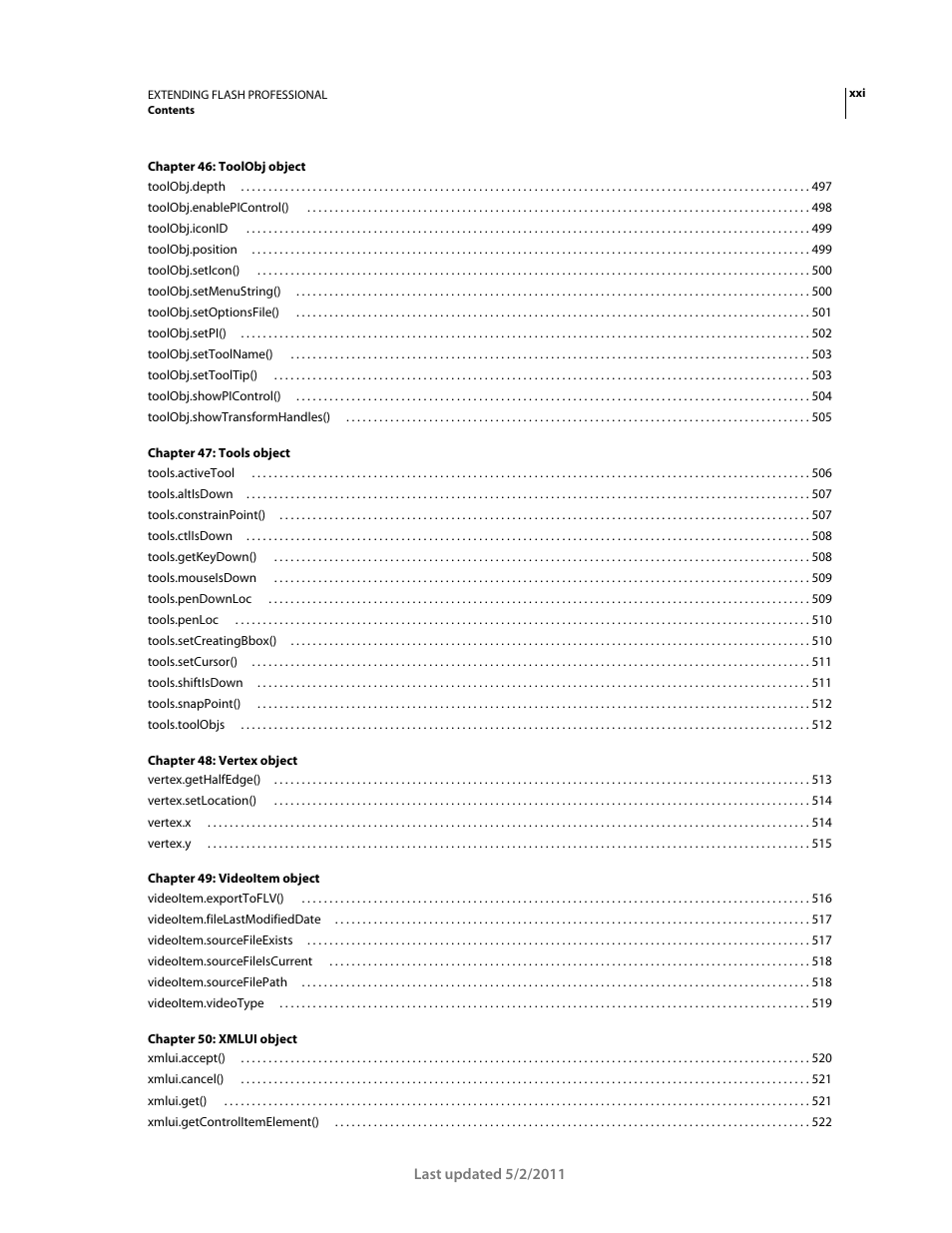 Adobe Extending Flash Professional CS5 User Manual | Page 21 / 565