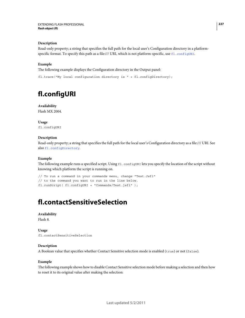 Fl.configuri, Fl.contactsensitiveselection, As shown in the | Adobe Extending Flash Professional CS5 User Manual | Page 249 / 565