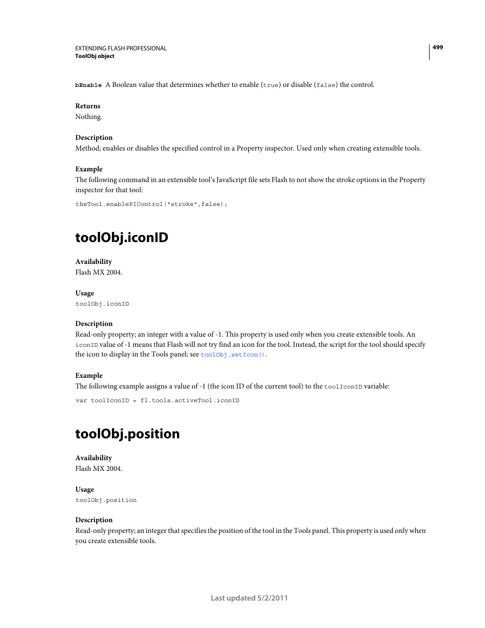 Toolobj.iconid, Toolobj.position | Adobe Extending Flash Professional CS5 User Manual | Page 521 / 565