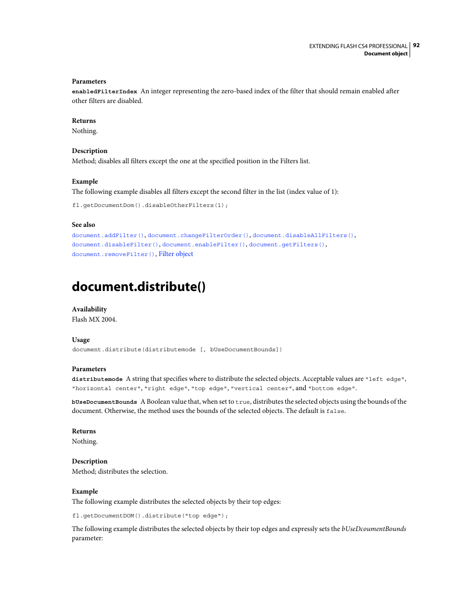 Document.distribute() | Adobe Extending Flash Professional CS4 User Manual | Page 114 / 560