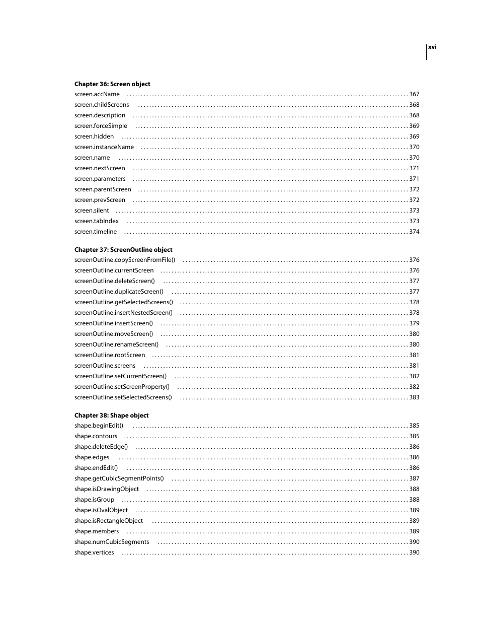 Adobe Extending Flash Professional CS4 User Manual | Page 16 / 560