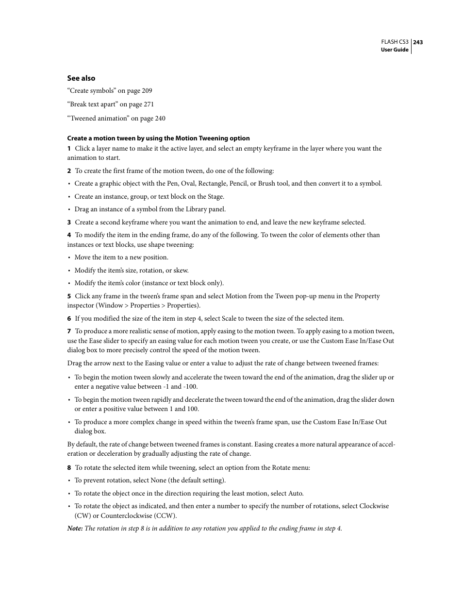 Adobe Flash Professional CS3 User Manual | Page 249 / 527