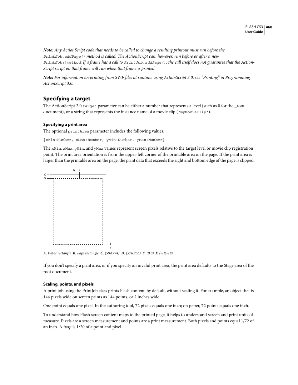 Specifying a target | Adobe Flash Professional CS3 User Manual | Page 466 / 527