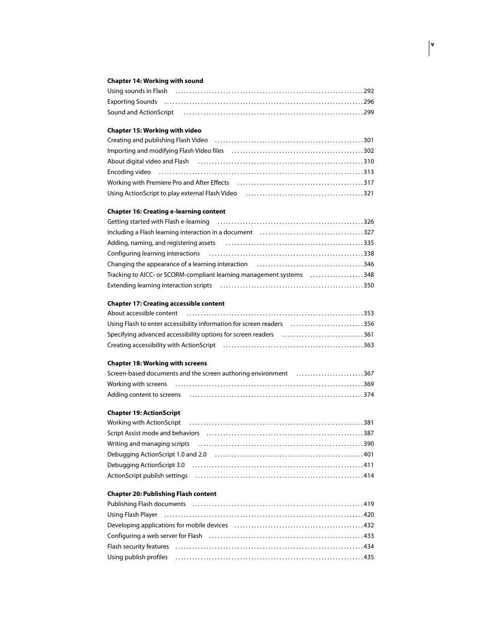 Adobe Flash Professional CS3 User Manual | Page 5 / 527